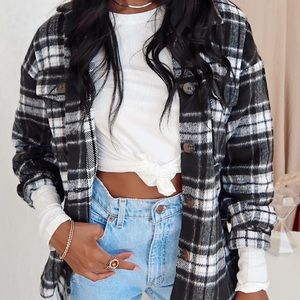 New 12th tribe oversized flannel shacket